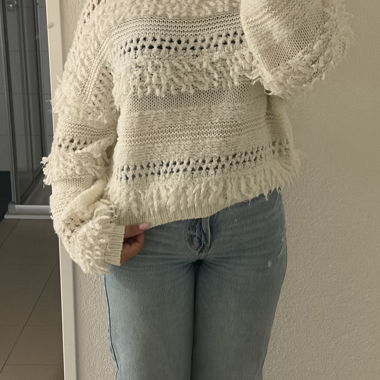 Pull en maille blanc