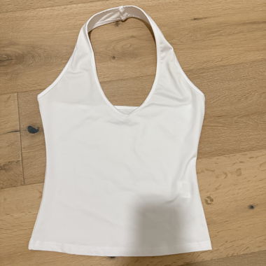 White halter top