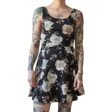 Black floral dress