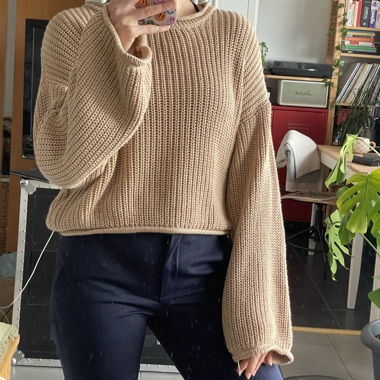 NA-KD Large Sleeve Heavy Knit Sweater