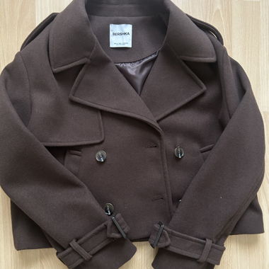 Bershka Brown Wool Coat