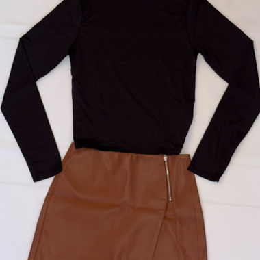 Jupe short marron