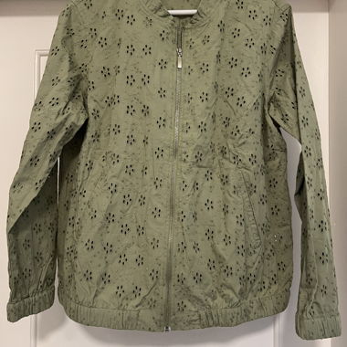 Jacket with eyelet pattern