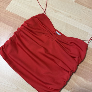 Red spaghetti strap top