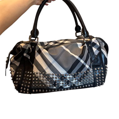 Black Studded Burberry Shoulder Bag