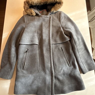 Grey Hooded Coat
