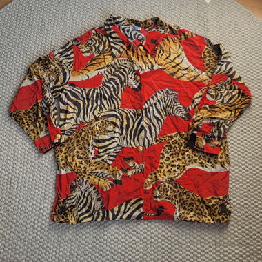 Chemise vintage avec imprimé animal