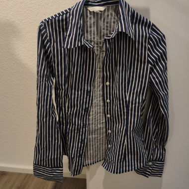 Camicia rigata blu e bianca H&M