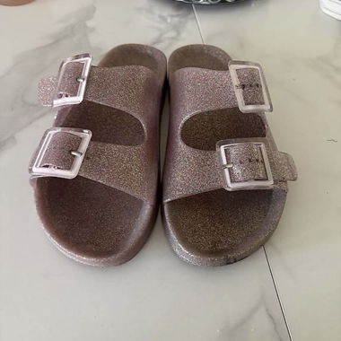 Sandales pour femmes roses à paillettes n° 37 comme neufs