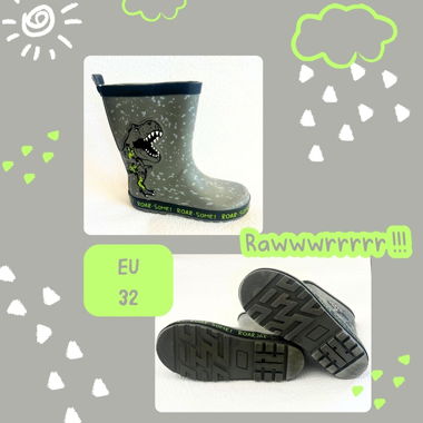 Kids dinosaur rain boots EU 32