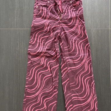 Patterned flared pants