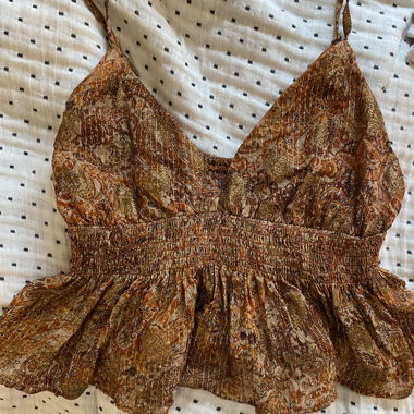 Paisley spaghetti top