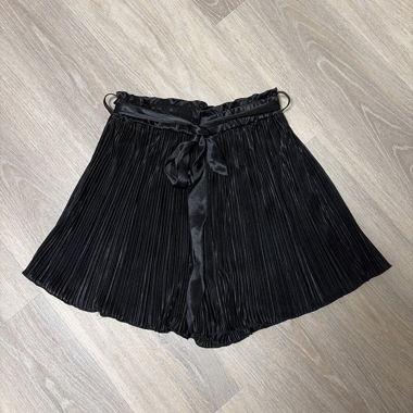 Black Pleated Shorts