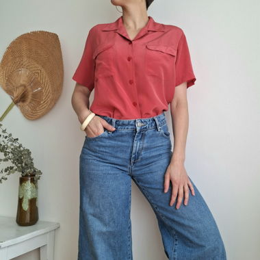 Blouse vintage en soie