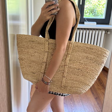 Sac tressé de Maison du Monde avec étiquette