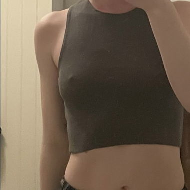 Crop top gris