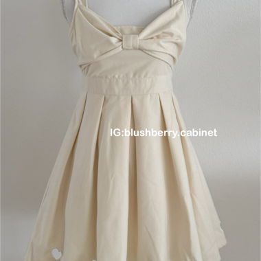 Ank Rouge Cream Babydoll Dress Size S