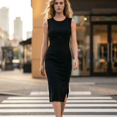 Robe noire  Zara sans manches