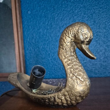 Lampe antique canard gold