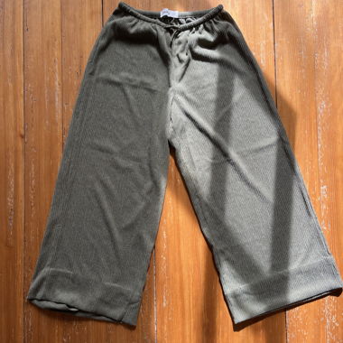 Pantalon large olive plissé