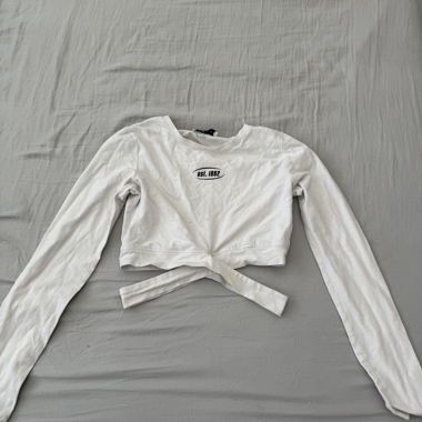 White Cropped Top