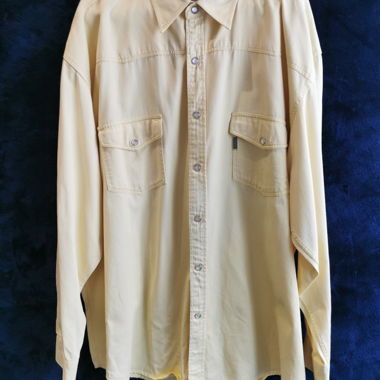 Chemise western en coton jaune Underground