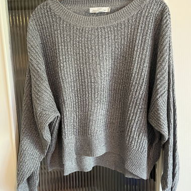 Maglione in maglia grigio