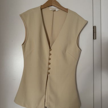 Gilet Beige Boutonné