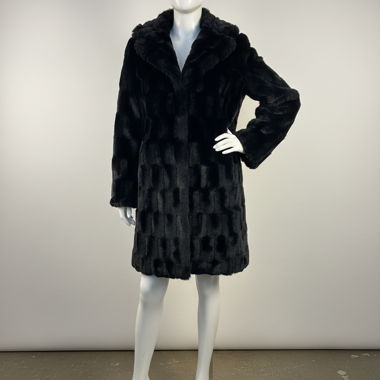 Manteau noir en fausse fourrure – Dorothy Perkins
