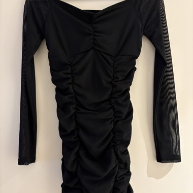 Black Dress with Tulle Sleeves