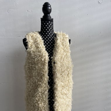 New fuzzy shearling vest