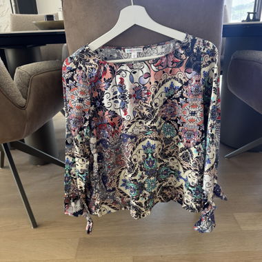 Camicia in seta da donna con motivo Joyce&Girls