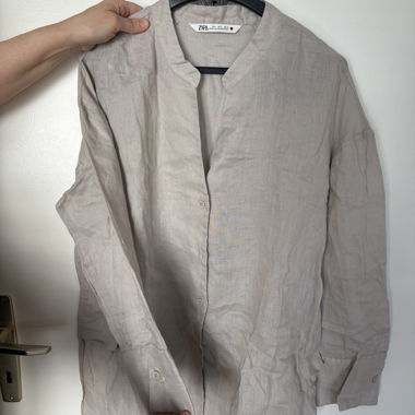 Zara beige linen shirt