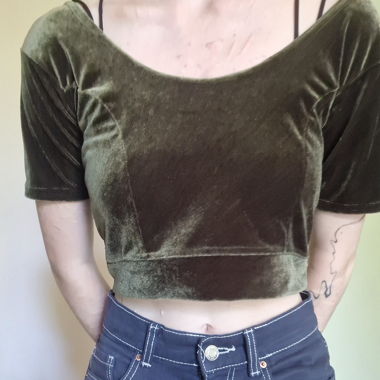 Velvet Crop Top