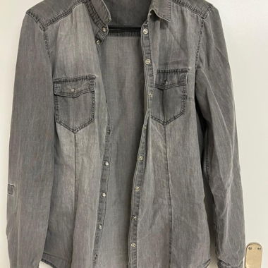 Blouse en jean grise - Camaieu - Taille M
