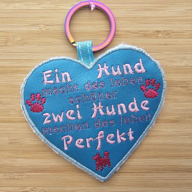 Porte-clés en simili cuir – Chien