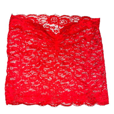 Haut en dentelle vintage rouge