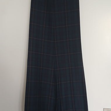 Edle Herrenhose, dunkelblau grün/gelb karriert