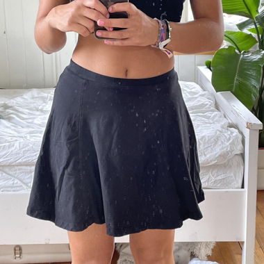 Black mini skirt