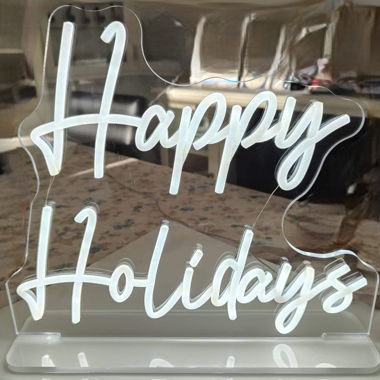 insegna luminosa plexi Happy Holiday