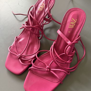 ZARA pinke Sandaletten Gr. 38 Leder