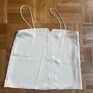Top bianco in seta