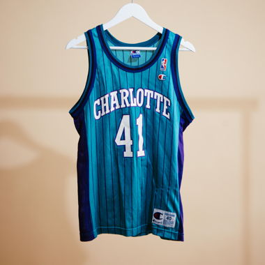 Vintage 90s Champion NBA Jersey CHARLOTTE HORNETS