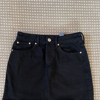 Schwarzer Jeans Rock 