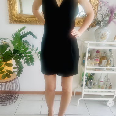 Combishort noire dos nu