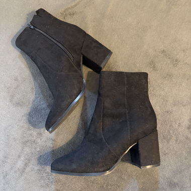 High-heeled ankle boots