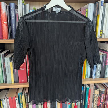 &other stories mesh top shell hem black