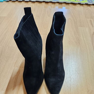Black suede ankle boots 