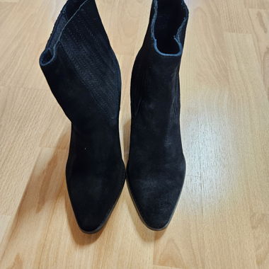 Black suede ankle boots 