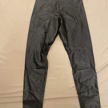 H&M Black Leggings Leather Imitation